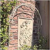 Rankgitter für den Garten, für Fenster, Türen, Eingänge, für Kletterpflanzen, Rosenranken, Wandmontage, halbrund, Rosenbogen, Metall, Gartenlaube, Pergola, Torbogen