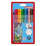 STABILO - Premium-Filzstift - Pen 68-12er Pack - mit 12 verschiedenen Farben