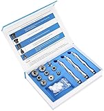 Diamant Dermabrasion Ersatz, Diamant Microdermabrasions Spitzen, Ersatz Diamant Mikrodermabrasions Dermabrasionsspitzen mit Griff Edelstahl Filterset für Gesichtspeeling, Entfernen von Hautresten