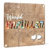 Frexpor Geldgeschenke Holz Grußkarte Wunscherfüller, Personalisierte Geld Geschenk Verpackung für Geburtstag, Jugendweihe, Reisen, Hochzeit, Konfirmation, Kommunion …