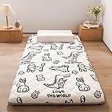 Eine Dicke Futonmatratze, ideal für Schlafsäle, Camping, Schlafzimmer und Wohnzimmer. Ideal für alle Jahreszeiten, bietet sie optimalen Schlafkomfort und hervorragende Dämpfung. (A, 150 x 200 cm)