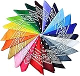 VOIDHUES 23 Stück Bandana Damen Herren Vielseitige Bandanas Paisley Muster Mischfarben 55 x 55 cm Halstücher Kopftuch, Kopfbedeckungen für Jedes Outfit