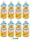 8x Coccolino Weichspüler Fresh Sonnenstrahl - Konzentrierter Weichspüler, 41 Wäschen, 952ml + Beni Culinari Kostenloser Schlüsselanhänger