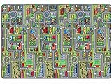 Spielteppich mit Straßen - Streets, 160x200 cm, Pflegeleicht, Fußbodenheizung Geeignet, Spielmatte, Auto-Kinderteppich für Mädchen & Jungen