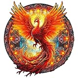 Funnli Holzpuzzle Erwachsene, 290 Stück Phönix-1 Holz Erwachsene, Wooden Puzzle Einzigartige Form Puzzleteile, Puzzle Holz 14+ mit Geschenkbox aus Holz(L-37.8 * 35cm)