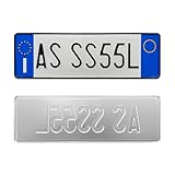 WORLD SELL Personalisiertes Nummernschild für die Vorderseite, geprägt, aus reflektierendem Aluminium, Nachbildung, hergestellt in Italien, Modell Auto