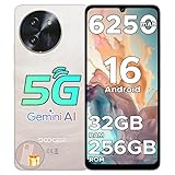 DOOGEE Note 59 Pro 5G Android 16 Handy Ohne Vertrag, 32 GB RAM + 256 GB ROM/TF 2 TB, 6250mAh Akku Smartphone, 120 Hz Display + 6,75 Zoll HD, 16 MP AI Kamera, 4K Video/NFC/Dual SIM/Face ID/Widevine L1