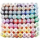 BILIEASY Nähgarne, 72 Stück, Farben, Allzweck-Polyester, 250 m, Garn-Set für Handmaschinen-Näharbeiten (72 Farben)