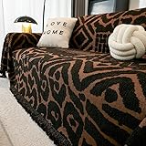 Stretch-sofabezug 3-teiliges Set, Wendbarer Chenille-bezug Mit Rutschfester Unterseite, Tierfreundlicher, Waschbarer Sofaschutz Für Ecksofas, Zweisitzer, Wohnkultur E 180 * 340cm