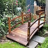 Japanische Gartenbrücke aus Holz für den Außenbereich, groß, 180 cm, Gartenbogen, Teichbrücke, Dekoration für Garten, Kindergarten, Spielplatz, langlebige Outdoor-Ornamente