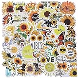 Sonnenblumen-Aufkleber, 'You are My Sunshine', für Kinder, Teenager, Erwachsene, wasserdichte Vinyl-Aufkleber für Laptop, Wasserflasche, Gitarre, Scrapbook, 50 Stück