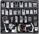 SVNR 32 Stück Nähmaschine Nähfuß Set Multifunktions Saum Fuß Ersatzteile Zubehör Nähmaschine Walking Fuß Kit Haushalt Für Singer,Toyota,Janome,Elna,New Home,Babylock,Brother,W6,PFAFF,Veritas,Carina