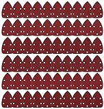 Deltaschleifer Schleifpapier,60Pcs Sander Schleifpapier,Schleifdreiecke,Schleifblätter Klett 6 Löcher je 40, 60, 80, 100, 120, 150, 180, 240, 320, 400 Körnung für Dreieckschleifer Schleifer