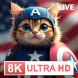 Adorable Kitten & Cat Wallpapers 4K HD – Live Cat Wallpaper, Cute Cat Love Photos, Orange Cat & Battle Cats Art, Cat in the Hat, Cool 3D Wallpapers, Black & Pink Wallpaper Screensaver Designs