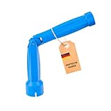 Dönges Montageschlüssel für WC-Sitze in blau | Universal Werkzeug für M8-M10 Muttern & 24-27 mm Flügelmuttern | mit Gelenk & rutschfesten Griffen | aus robustem Kunststoff | für Heim- und Handwerker