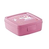 Snips Einhorn-Dekoration Sandwichhalter Snackbox | Toastbox | Lebensmittelbehälter | Farbe Rosa | Made in Italy | BPA-frei, PP