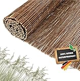 Coradoma Weidenmatte Sichtschutz in 12 Größen | 140x500 cm | Sichtschutzmatte aus Weide für Balkon, Garten und Terrasse | natürlicher Zaun Sichtschutz Balkonsichtschutz Lärmschutz Windschutz