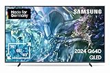 Samsung QLED 4K Q64D Fernseher 65 Zoll, TV mit Quantum Prozessor Lite, 100% Farbvolumen, 4K Upscaling, Motion Xcelerator, Smart TV, GQ65Q64DAUXZG, Deutsches Modell