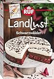 RUF Landlust Schwarzwälder Kirsch Torte, Backmischung für klassischen Kuchen mit Zartbitterschokoladenraspeln, schnell & einfach zubereitet, inkl. gratis Rezeptheft