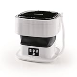 CLEANmaxx Mini-Waschmaschine ideal für Unterwegs | Mobile Waschmaschine mit 2 Waschprogrammen & einem Schleudergang | Zusammenfaltbar & leise | Für bis zu 1kg Wäsche | Geeignet für Camping & Reisen